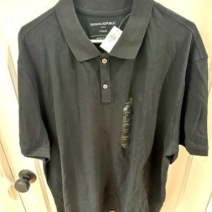 NWT BANANA REPUBLIC BLACK POLO XXL